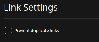 Link Warden prevent duplicate links screenshot