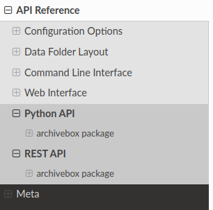 Screenshot of archivebox docs